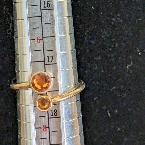 Alex and Ani November Birthstone Wrap Ring Swarovski Crystals Size 7 Marked 925 - Picture 6 of 7